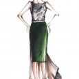 Consigli per un abbigliamento che fa tendenza: top in pizzo con un taglio casual e gonna di cotone a tubino, ispirata all'eleganza Chanel, per le serate estive