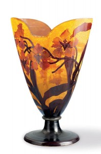 Gallè, Vaso decorativo con steli d’orchidea