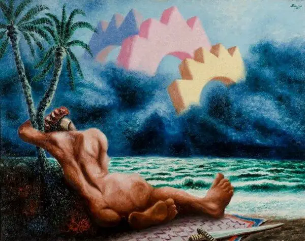 Alberto Savinio, Il sogno di Achille, 1926, olio su tela, cm 73 x 92