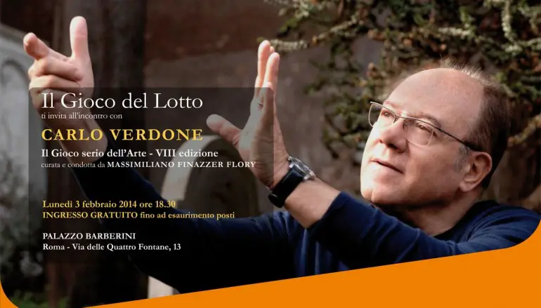 Roma, Carlo Verdone a “Il gioco serio dell’Arte”