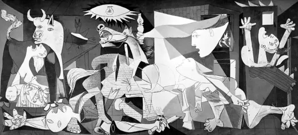 Pablo Picasso, (Malaga 1881-Mougins 1973) Guernica, olio su tela, 4 giugno 1937, cm 349 x 776. Collezione Museo Nacional Centro de Arte Reina Sofía, Madrid