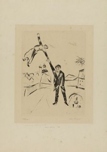 Passeggiata I (n. 26), 1923 Tavola inedita per il libro Ma Vie Puntasecca,  Lascito Paul Barchan, Paris © Chagall ® by SIAE 2015 