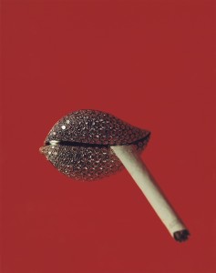 Giovanni Gastel (Milano, 1955) Senza titolo (Bocca di diamanti con sigaretta), 1989
