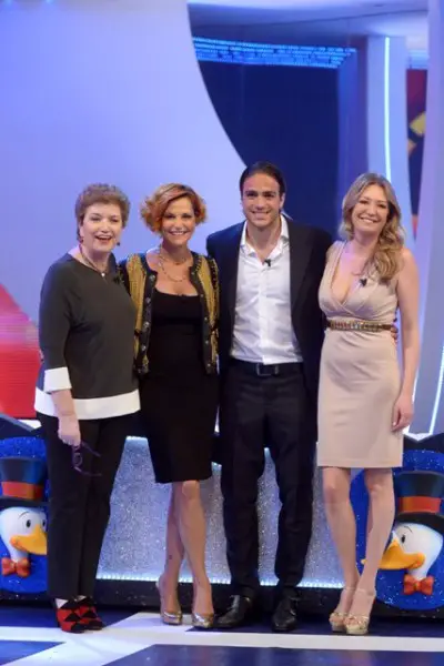 Mara Maionchi;Simona Ventura; Alessandro Matri;Tessa Gelesio