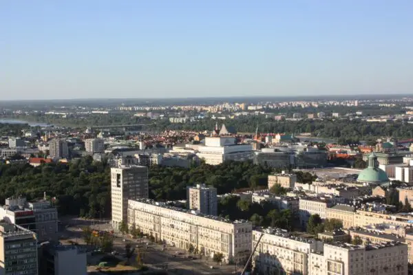 vista dal Palazzo della Cultura e della Scienza Varsavia