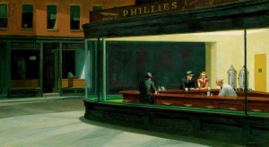 Edward Hopper, Nighthawks. Olio su tela, 1942.