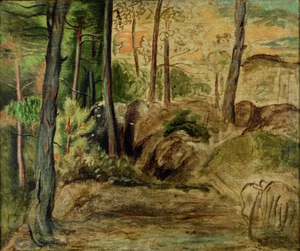 Giorgio de Chirico Bosco silente (Silent forest), 1925 olio su tela/oil on canvas 56x69 cm UniCredit Art Collection © Giorgio de Chirico, by SIAE 2013    