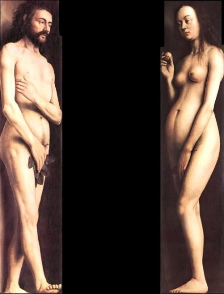 Fig. 1 - Jan Van Eyck, Adamo ed Eva