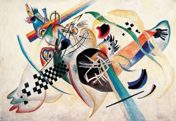 Wassily Kandinsky, Composizione su bianco, 1920 Museo Russo di Stato, San Pietroburgo © Wassily Kandinsky, by SIAE 2014