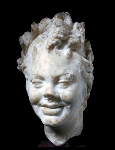 Scultore romano del II secolo d.C., Testa di Satiro, marmo bianco statuario, altezza 29 cm, Roma, Fondazione Dino ed Ernesta Santarelli