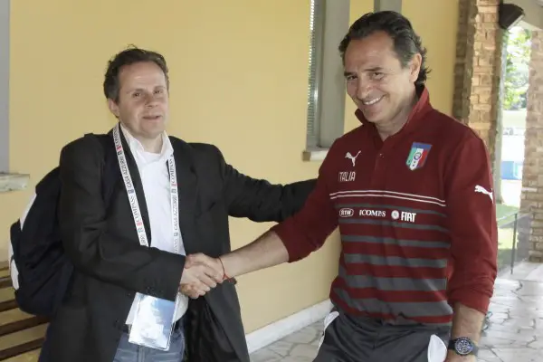 Cesare Prandelli con Emilio Buttaro ©Franco Buttaro