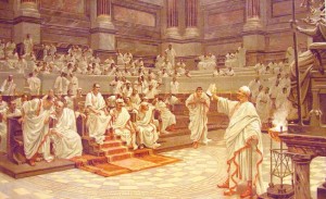 Fig. 1: il senato di Roma antica