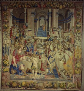 Atelier di Nicolas Karcher Convito di Giuseppe con i fratelli, 1550-1553 disegno e cartone di Bronzino Roma, Palazzo del Quirinale 