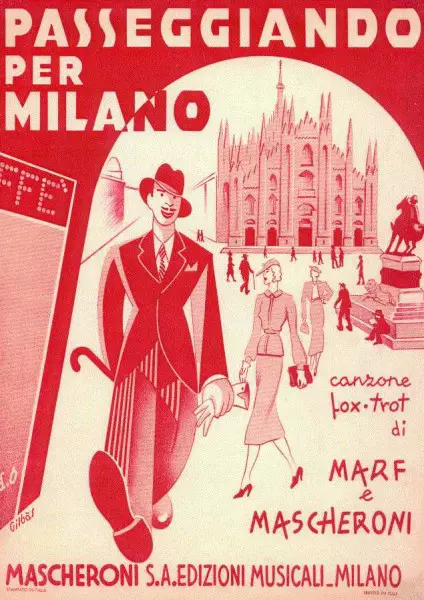 Passeggiando per Milano - Copertina Spartito